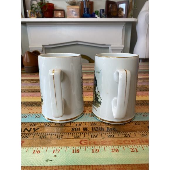 Vintage Norman Rockwell Museum Inc. Looking Out to Sea 1985 Coffee Mug Pair 2 - Picture 2 of 11